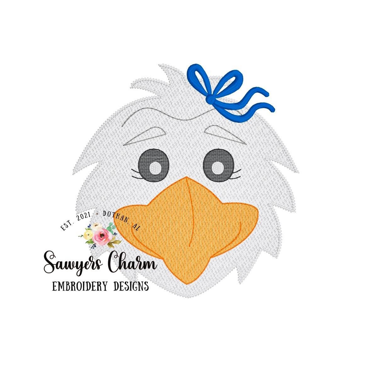 BUNDLE Sports football eagle head with & without bow sketch stitch embroidery design file, bean stitch, college mascot high school
