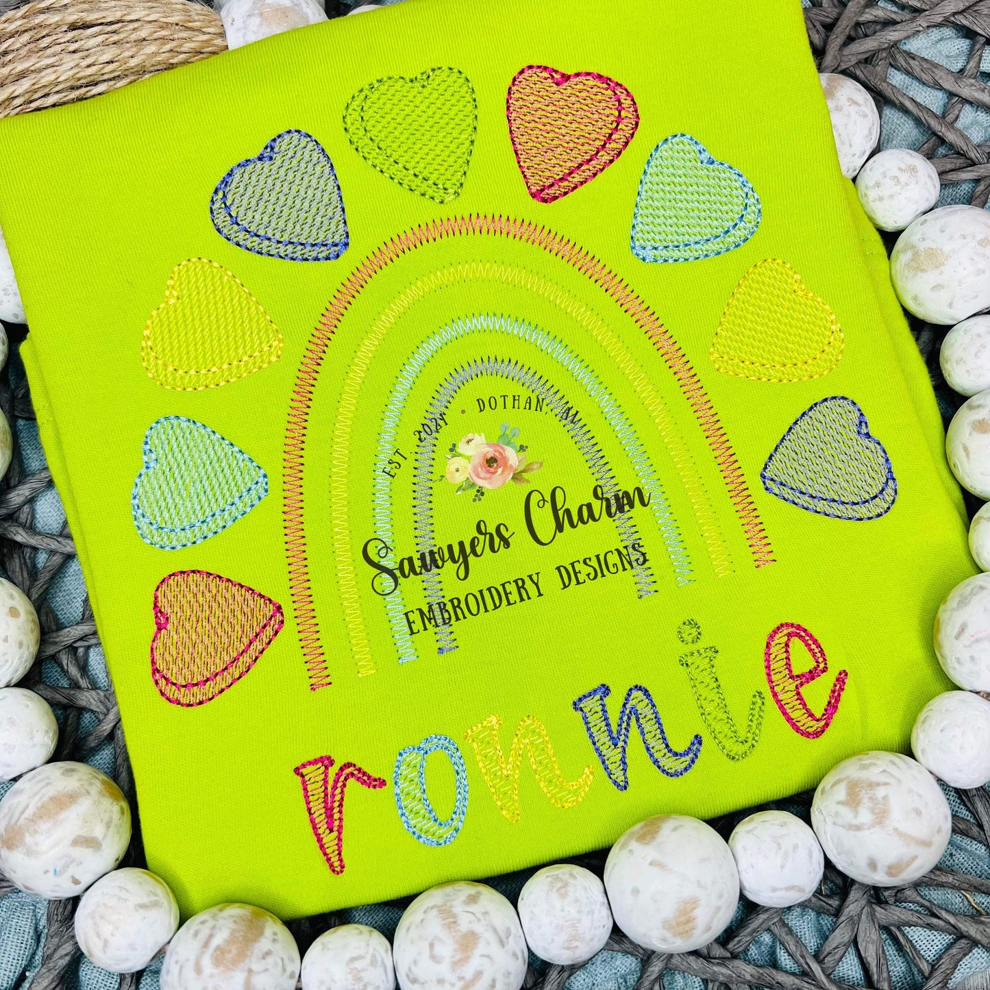 Valentine's Day conversation candy hearts rainbow sketch stitch machine embroidery design file, quick stitch, bean stitch, love, XOXO