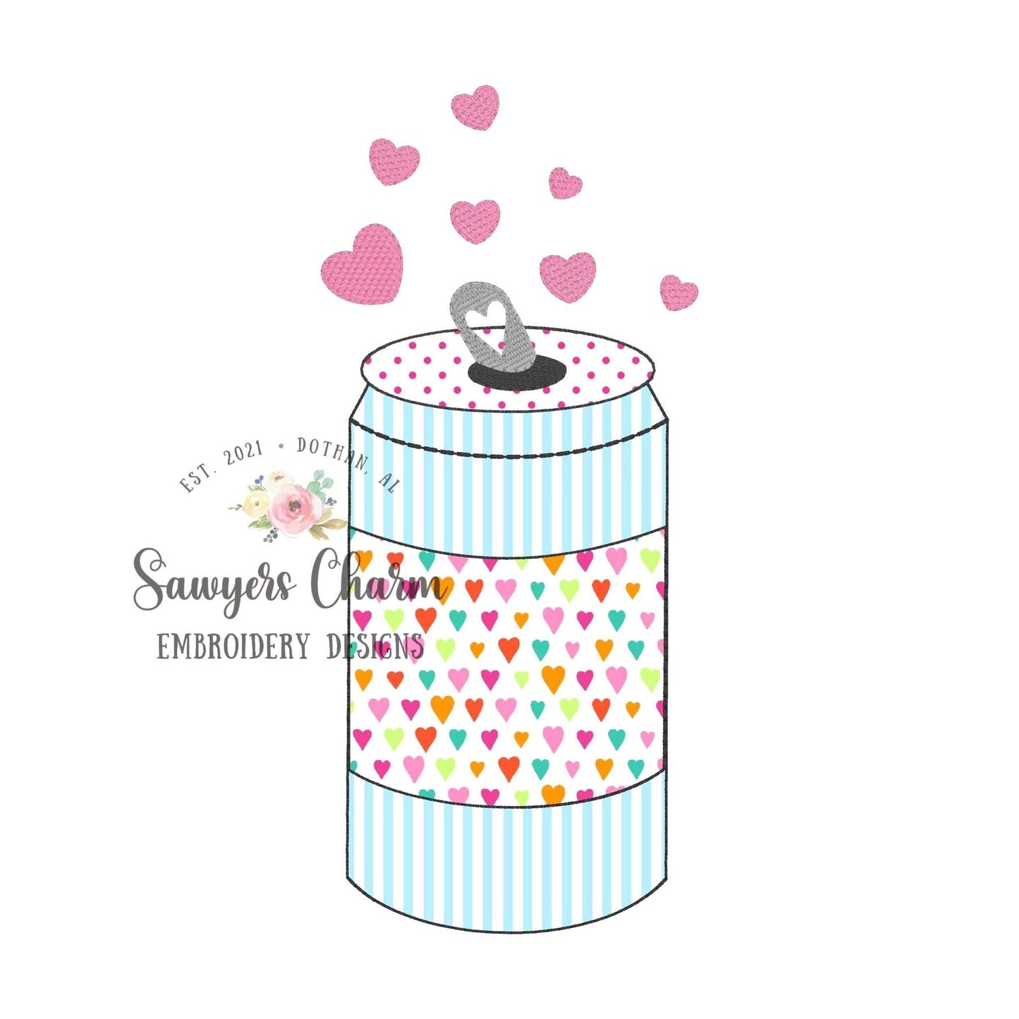 BUNDLE Soda can/pop with heart fizz bean & zigzag stitch machine applique embroidery design file, love Valentine's Day Be mine, XOXO
