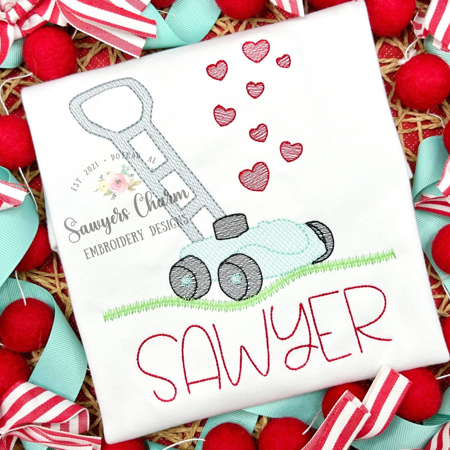 BUNDLE Toy bubble mower sketch stitch machine embroidery design file, quick stitch, all 6 designs included, grass outdoor play spring summer