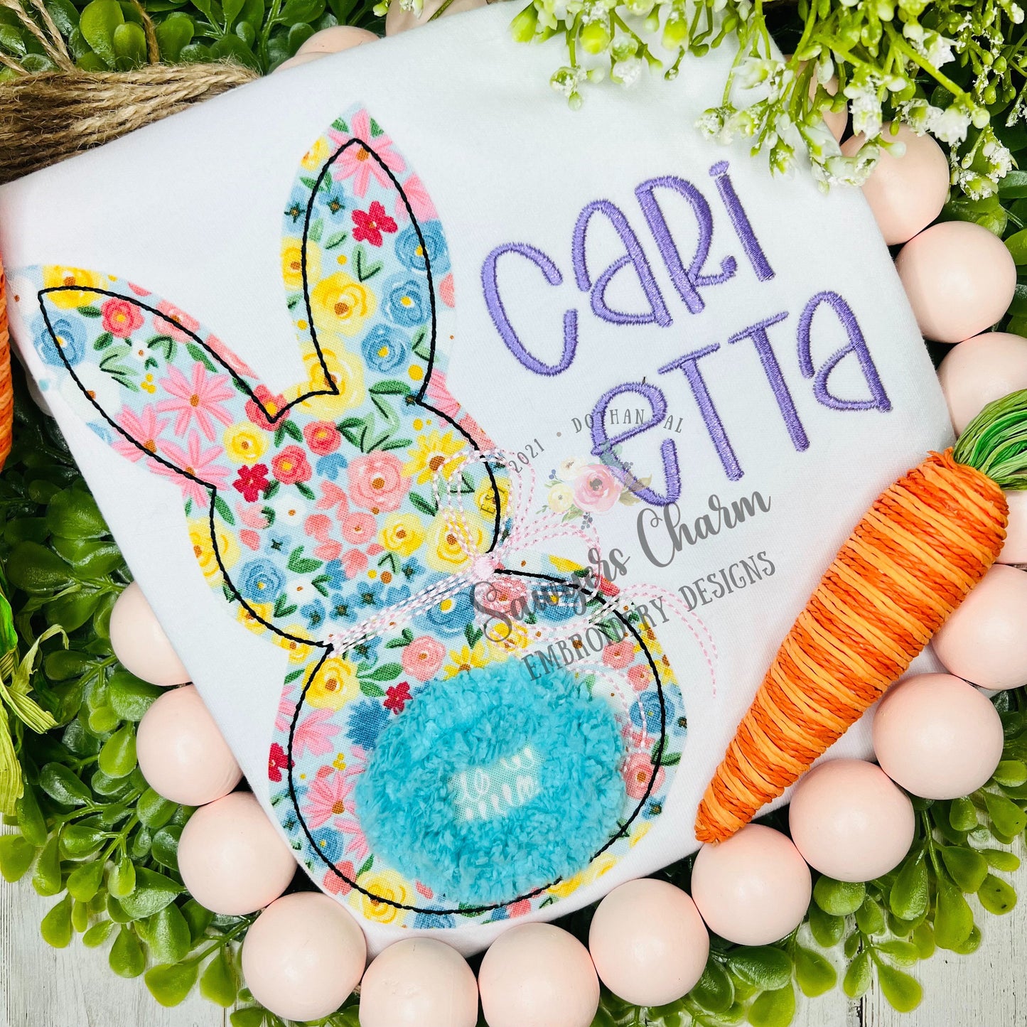 BUNDLE Easter bunny with & without bow bean stitch applique, machine embroidery design file, quick stitch, chenille yarn, egg hunt, rabbit