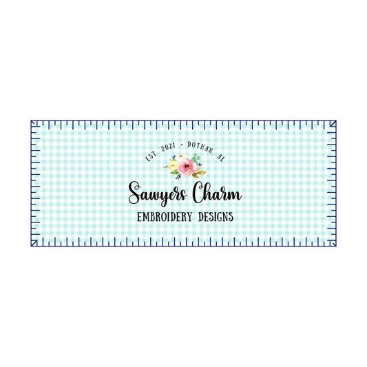 BUNDLE 5 rectangle name plate/frame machine applique embroidery design file, bean stitch, zigzag, scribble, blanket stitch, satin stitch