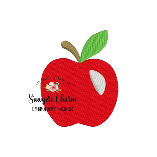 Back to school apple mini fill machine embroidery design file, students, perfect for monograms, quick stitch
