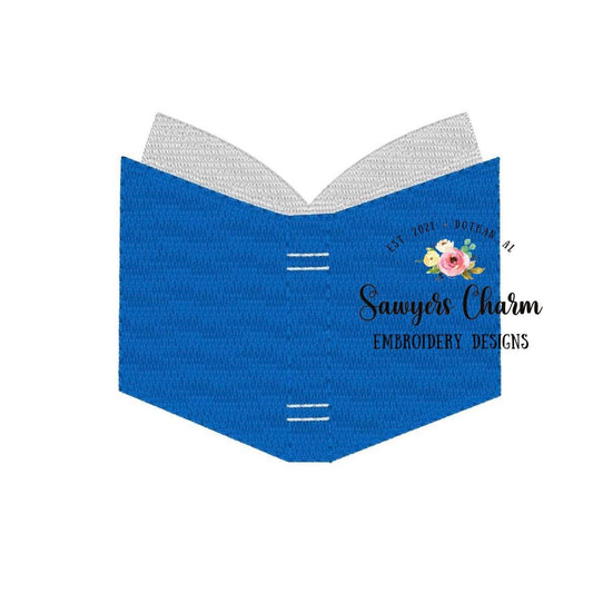 Back to school book mini fill machine embroidery design file, students, perfect for monograms, quick stitch, reading, school supplies