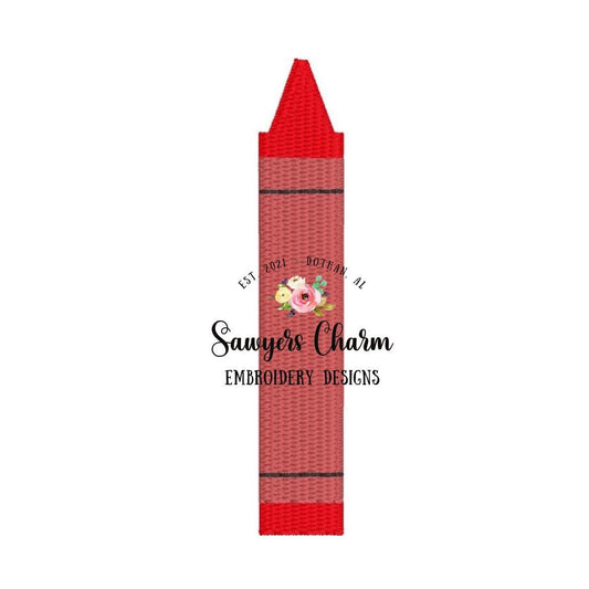 Back to school crayon mini fill machine embroidery design file, students, perfect for monograms quick stitch, color crayons, art class
