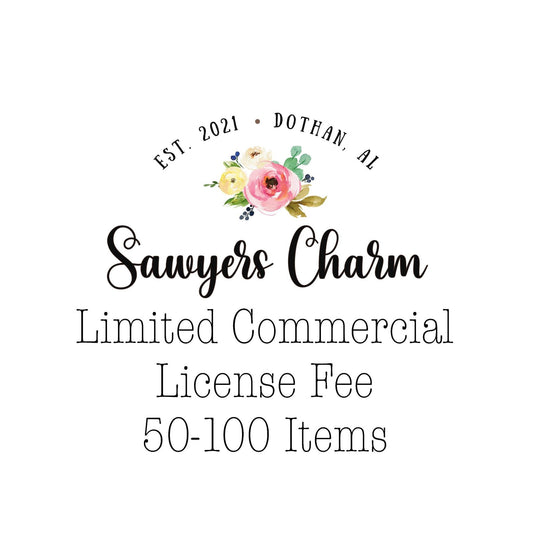 Limited Commercial License for use of designs - 50-100 items