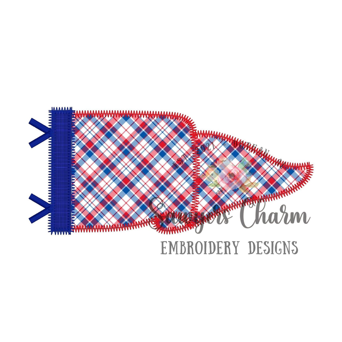 BUNDLE Pennant with ties bean & zig zag stitch machine applique embroidery design file, banner, quick stitch, number one sports fan