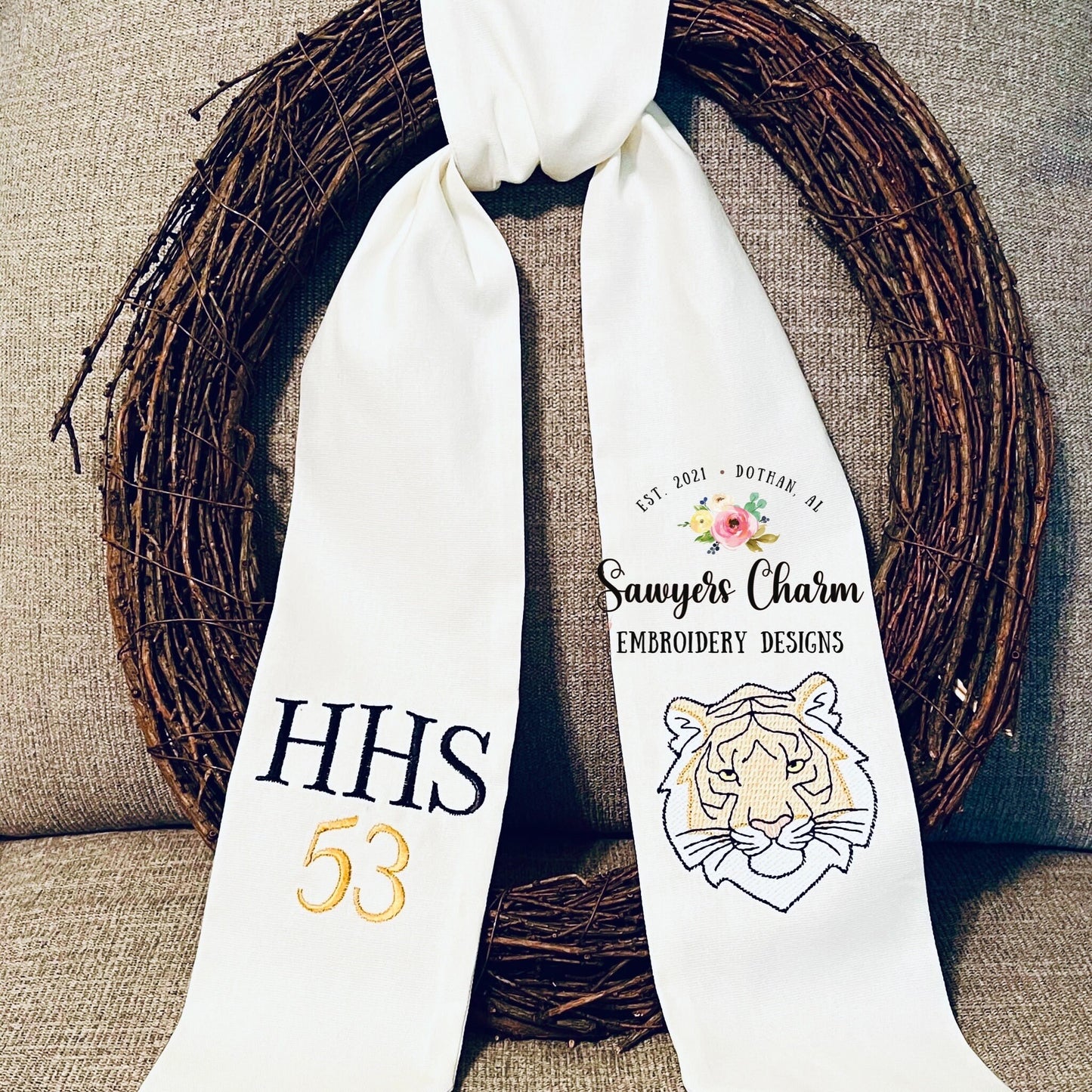 BUNDLE tiger with/without bow sketch stitch machine embroidery design, college university, cheerleader sports fan, coquette, jungle zoo