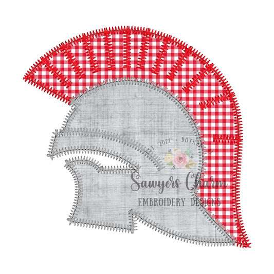 BUNDLE Trojan/spartan/knight bean & zigzag stitch machine applique, embroidery design, college university mascot, sports, medieval, football