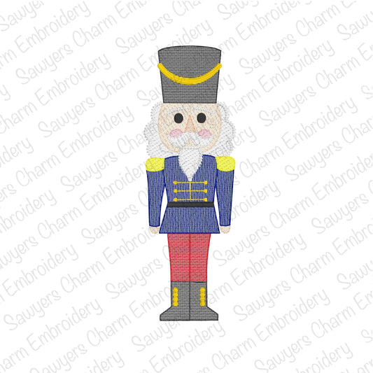 Nutcracker sketch stitch machine embroidery design, happy holidays, Merry Christmas, royalty