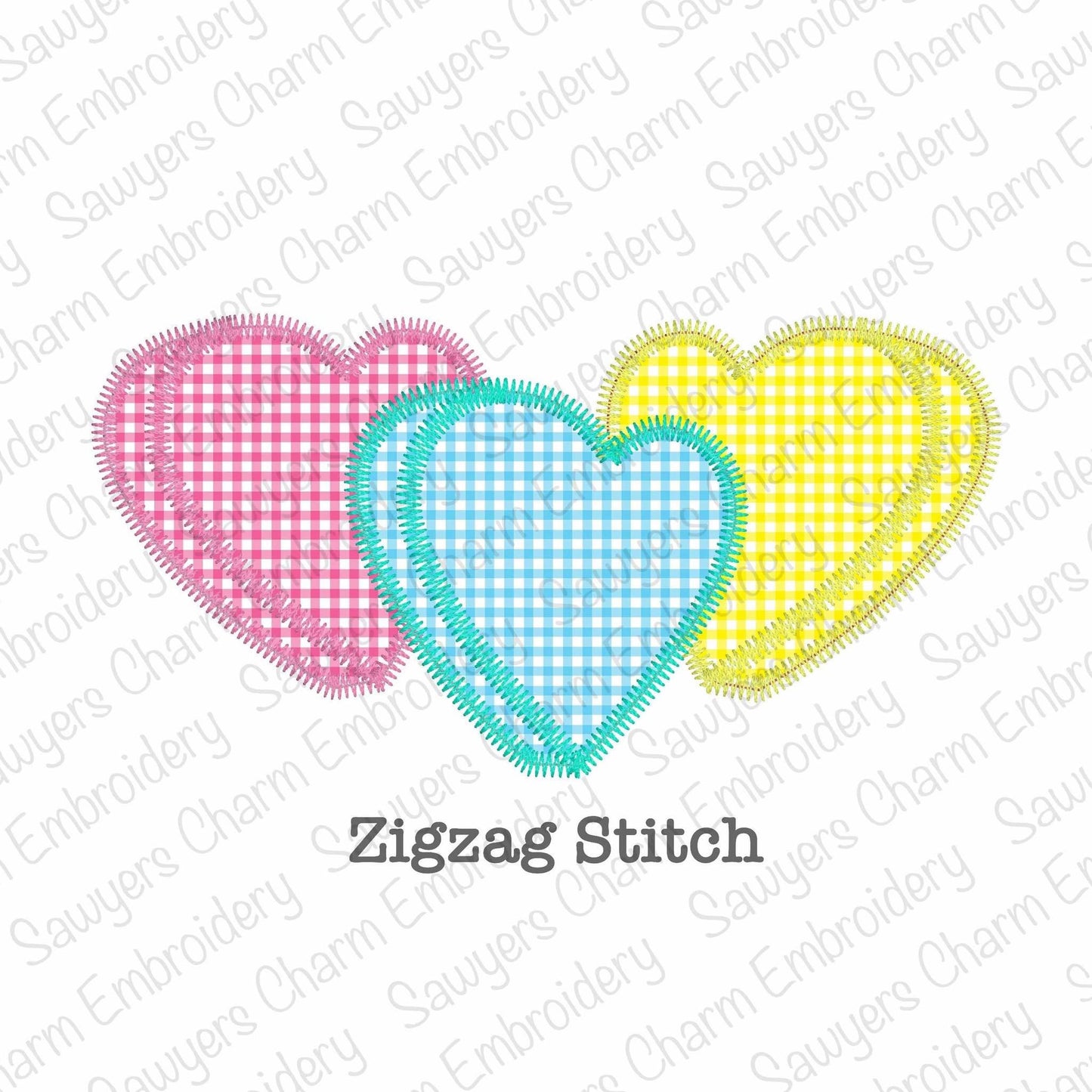 BUNDLE Valentine's Day conversation candy hearts trio, satin & zigzag stitch machine applique embroidery design, love, XOXO, hugs and kisses