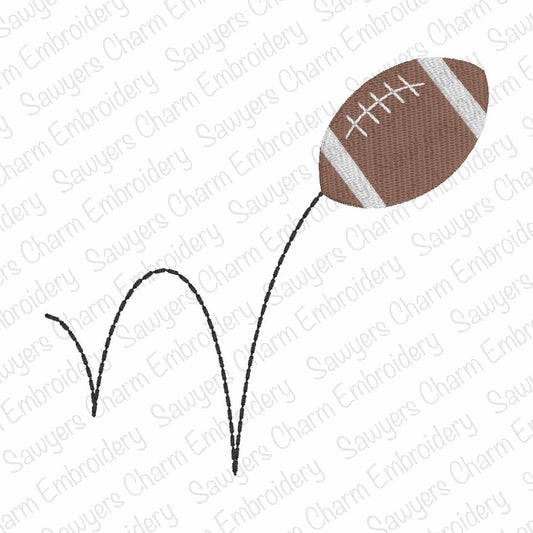 BUNDLE Mini fill & sketch bouncing football machine embroidery design, quick stitch, fall sports, perfect for monograms, kicker, field