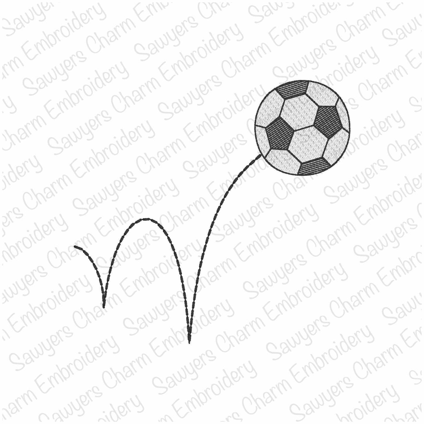 BUNDLE Mini fill & sketch bouncing soccer ball machine embroidery design, quick stitch, spring summer sports, perfect for monograms, field