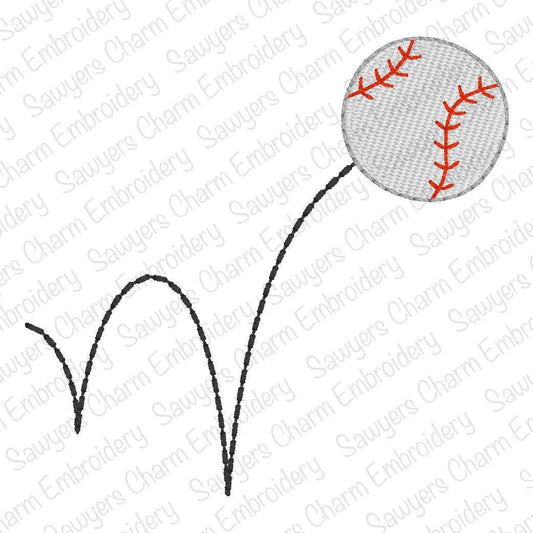 BUNDLE Mini fill & sketch bouncing baseball/softball machine embroidery design, quick stitch, spring summer sports, perfect for monograms