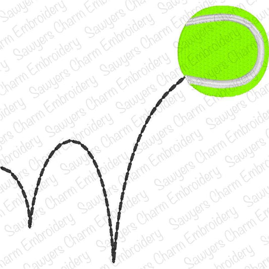 BUNDLE Mini fill & sketch bouncing tennis ball machine embroidery design, quick stitch, spring summer sports, perfect for monograms, court