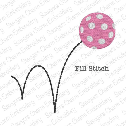 BUNDLE Mini fill & sketch bouncing pickleball machine embroidery design, quick stitch, spring summer sports, perfect for monograms, court