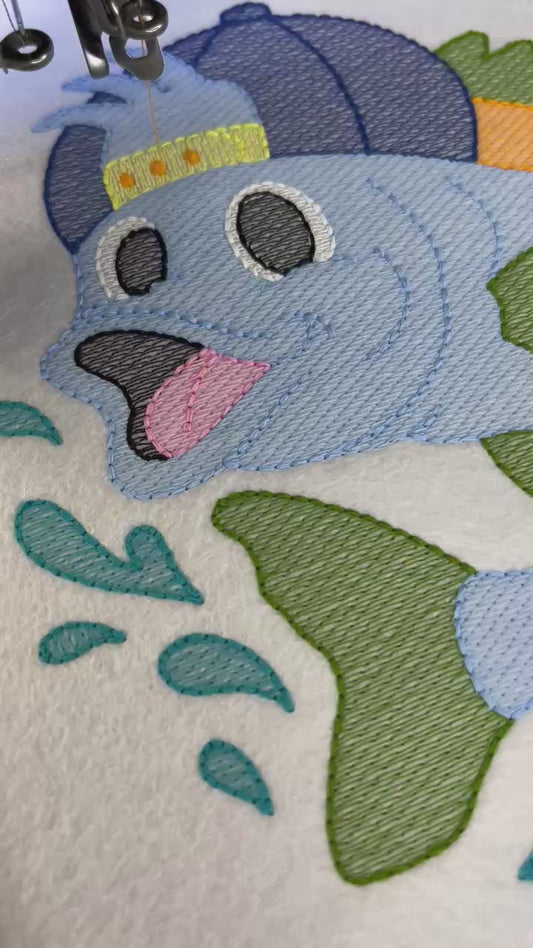 Bass fish sketch stitch embroidery design, ballcap/hat, summer fishing, lots of sizes included