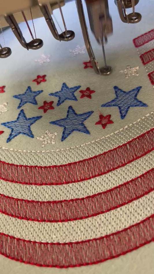 American flag with stars sketch stitch machine embroidery design, 4th of July, stars stripes, patriotic, Memorial Day, USA