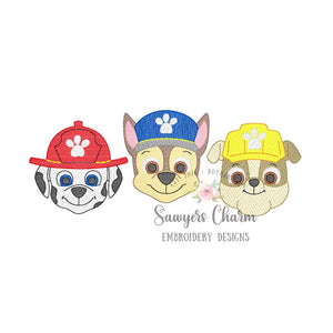 Paw Pups sketch trio design
